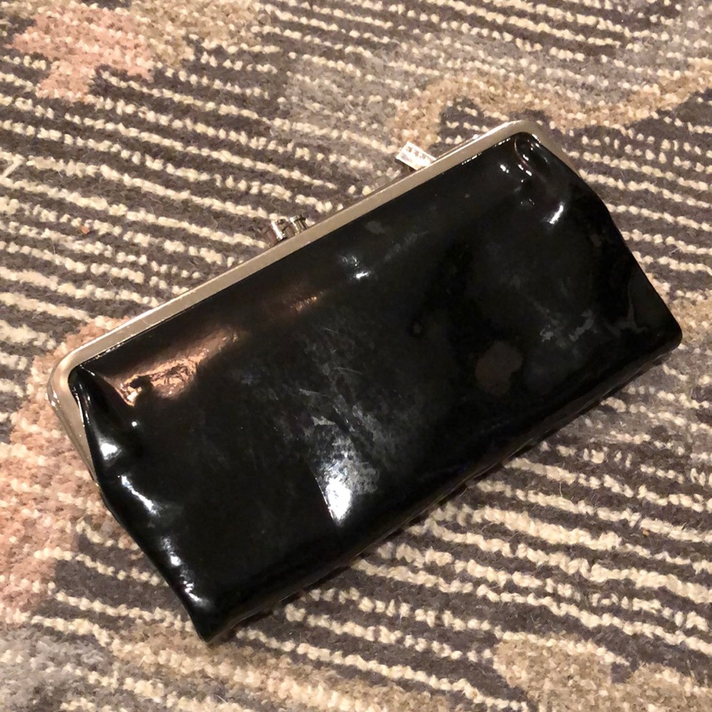 Hobo Wallet Patent Black